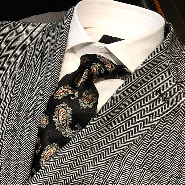 【千/伊】ss1859/フランコバッシ極上小紋タイ クラシコスタイルのすゝめ #5～男の胸元に色気を添えるFRANCO BASSI