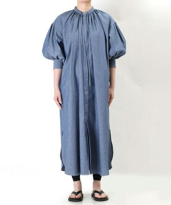 HYKE  CHAMBRAY SUMMER DRESS