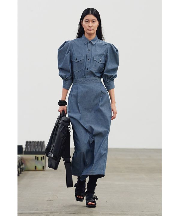 HYKE  CHAMBRAY SUMMER DRESS