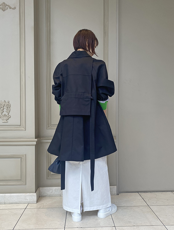 2019秋冬新作完売タグ付き　エンフォルドENFOLD　サマーウール タックセミトラウザーパンツ紺38ドゥーズィエム クラス 2019秋冬新作完売タグ付き エンフォルドENFOLD サマーウール タック