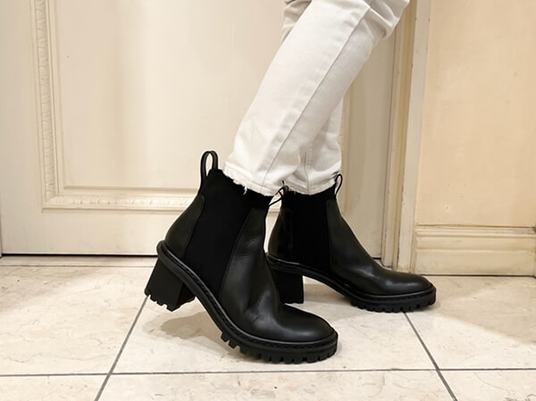 ■ PIPPICHIC ピッピシック レザー ミドル ロング ブーツ L ブラック * ◆ 1000027563228 PIPPICHIC ピッピシック ブーツ ミドル サイドゴア シューズ