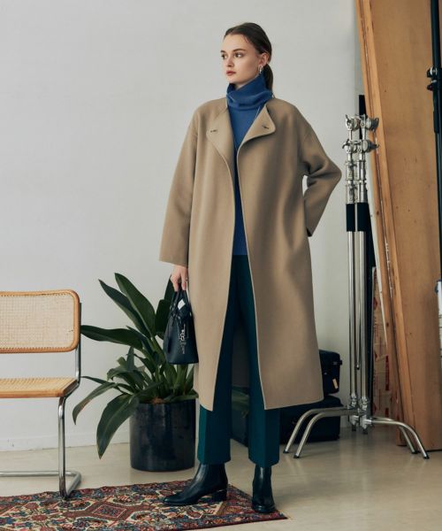 MANTECO ベルテッドロングコート