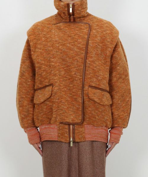 Alpaca Blend Shaggy Wool Blouson