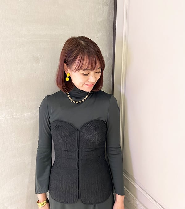 【美品】  Mame Kurogouchi / マメクロゴウチ | 2023AW | Floral Quilted Silk Bustier / シルク ビスチュ | 2 | ECRU | レディース 2516486875.jpg?1740544377