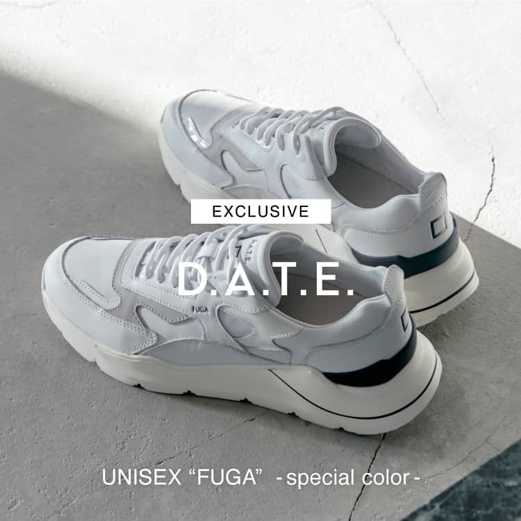 D.A.T.E.(デイト)】PARIGOT(パリゴ)別注 FUGA限定カラー“LEATHER WHITE 