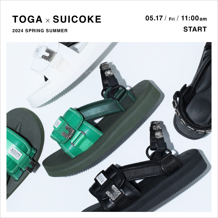 【5月17日(金)販売開始】 TOGA(トーガ) × SUICOKE(スイコック)のコラボレーションサンダル第5弾！