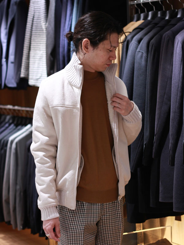 クラシコスタイルのすゝめ – GRANSASSO(グランサッソ) knit blouson 