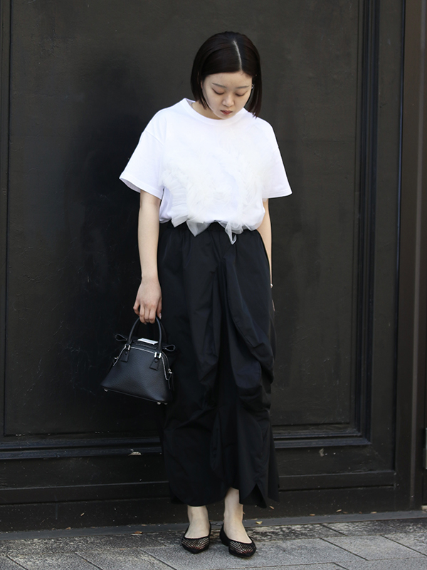 Chika Kisada × THE TOKYO チュールショートスリーブシャツ Chika 