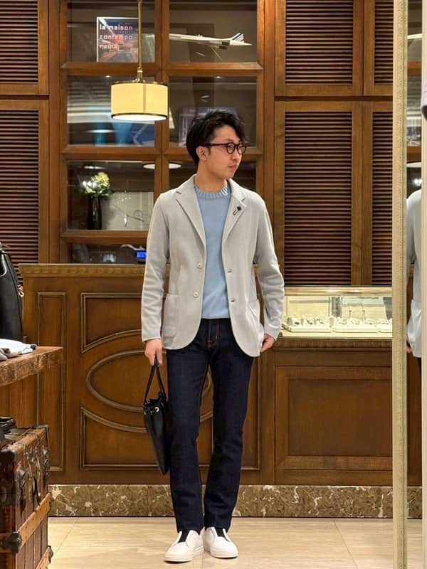 新品 LARDINI ラルディーニ ストレッチデニム JIMMY 34インチ 脱・普通 
