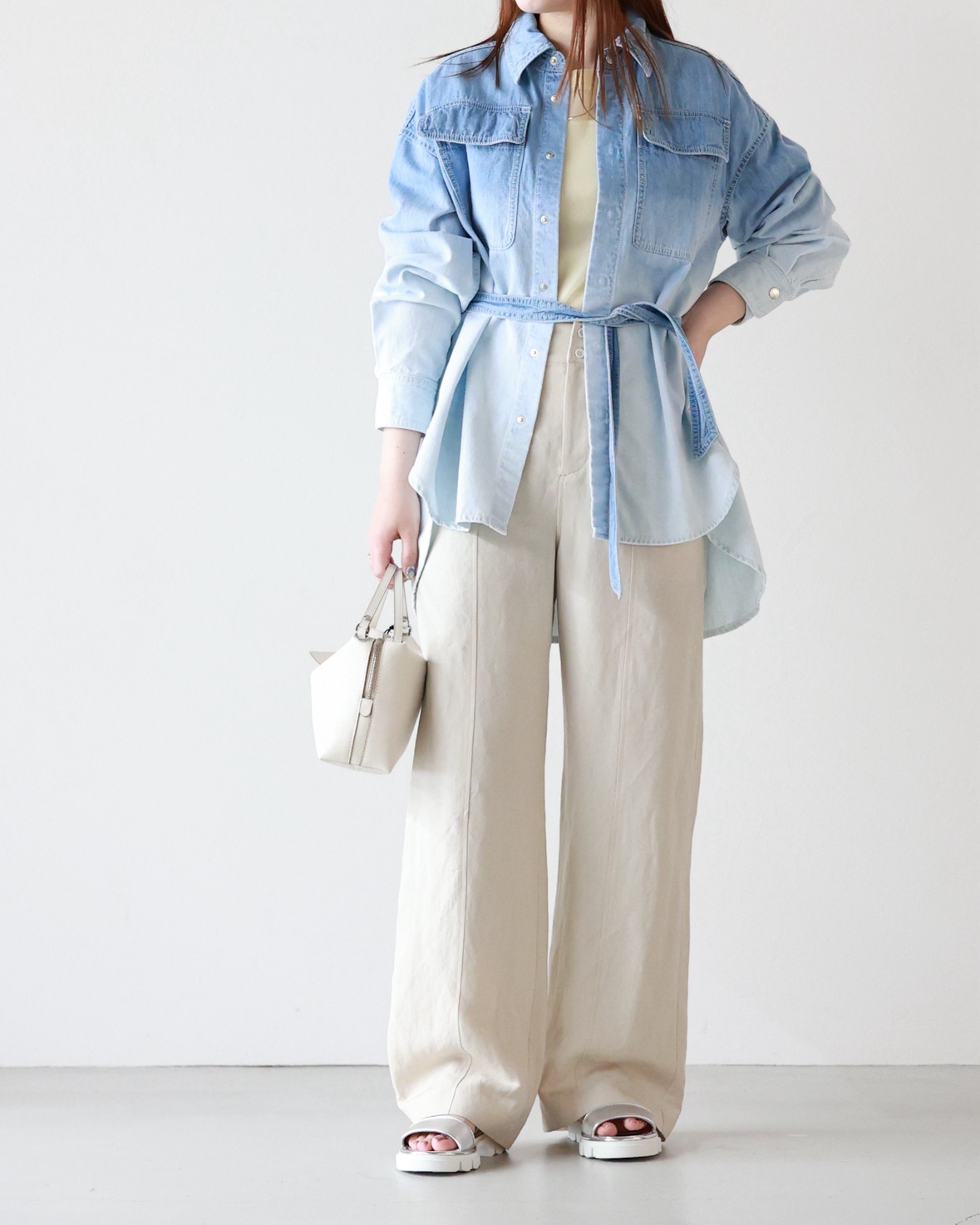 BOW TIE SHIRT JACKET スタイリング