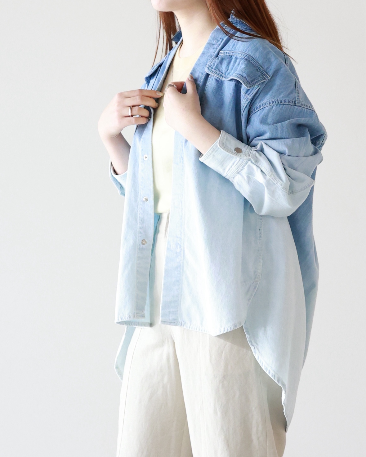BOW TIE SHIRT JACKET 背抜き着用