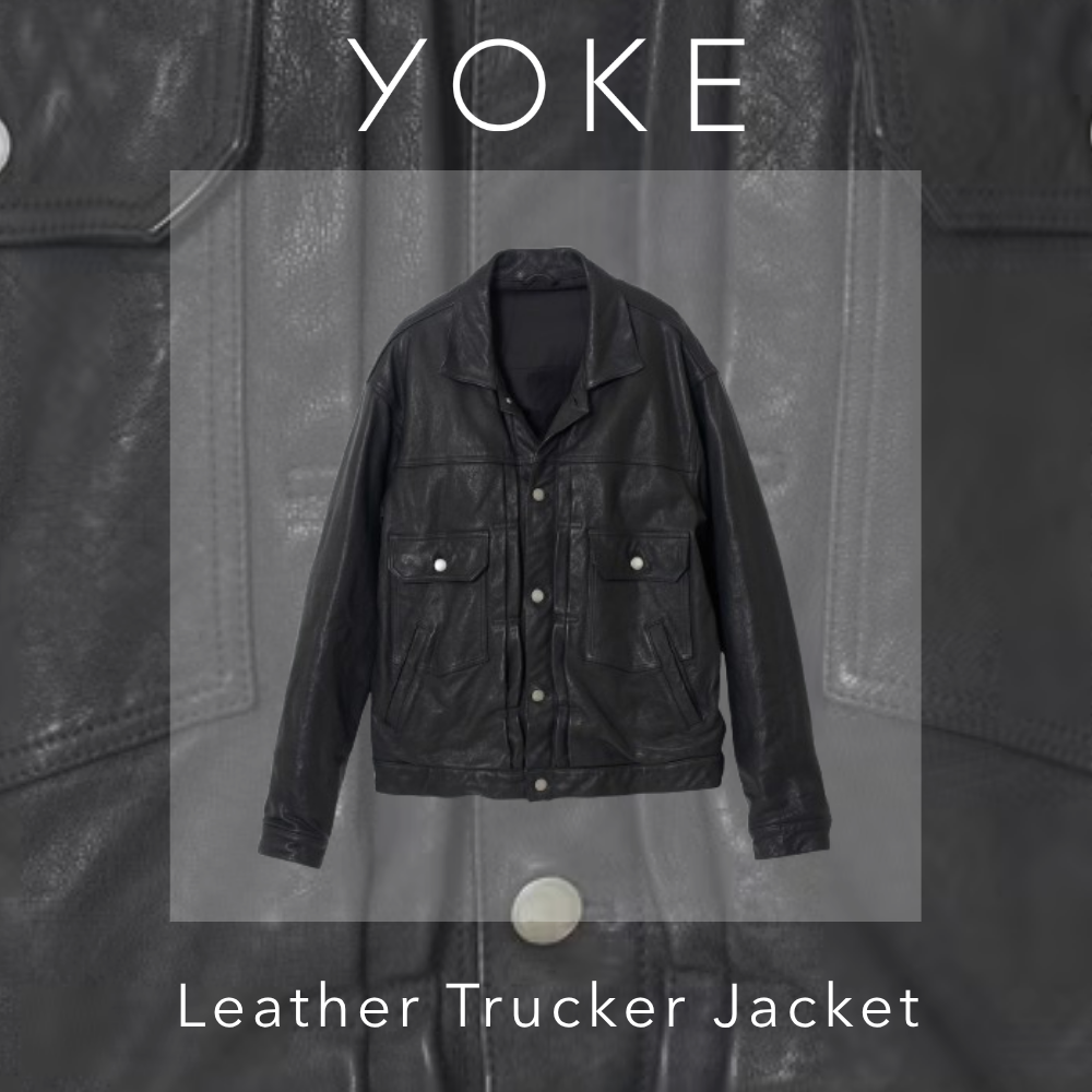 YOKE Leather Trucker Jacketを紹介するブログメインビジュアル