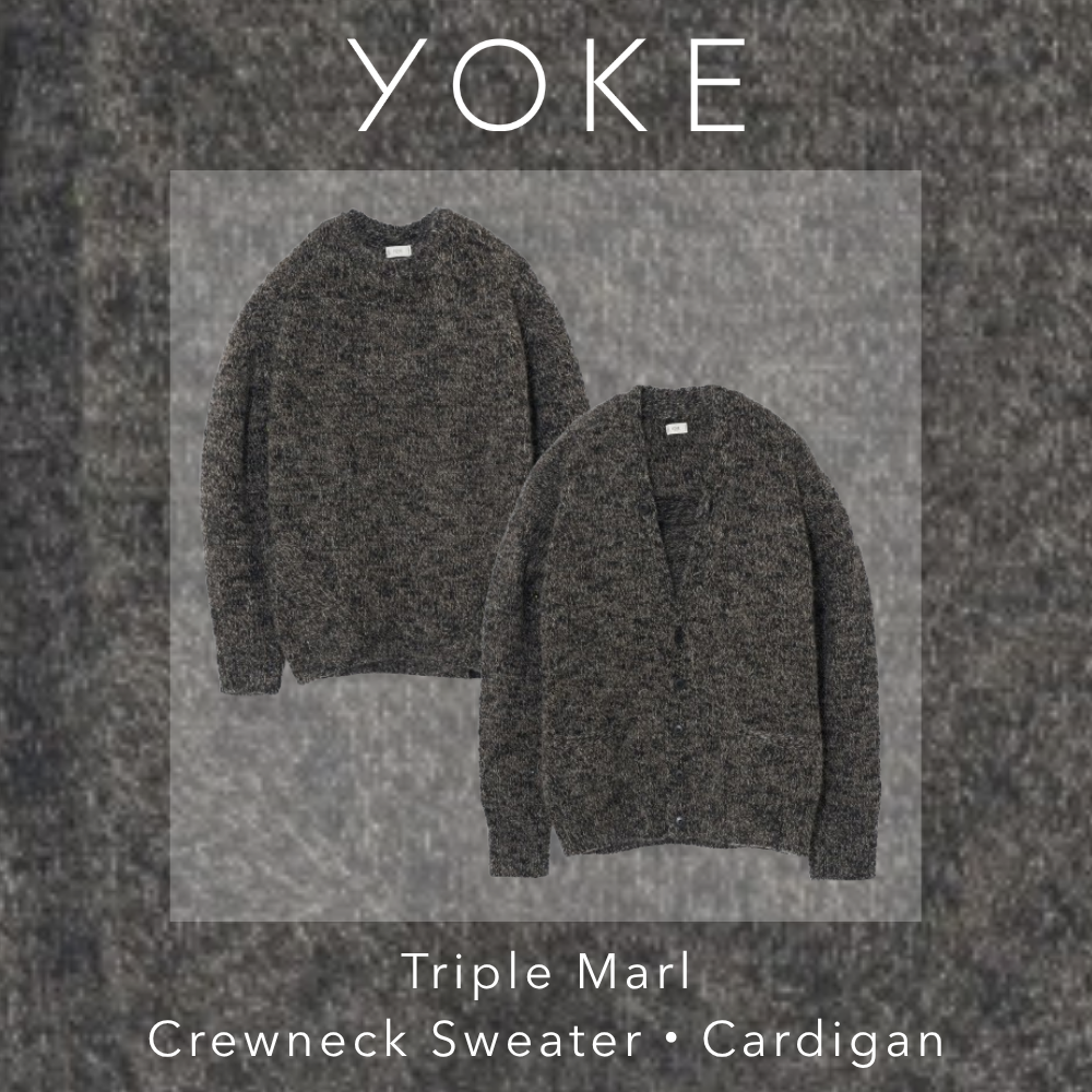 YOKE 2026年秋冬新作ニット「Triple Marl」のメインビジュアル