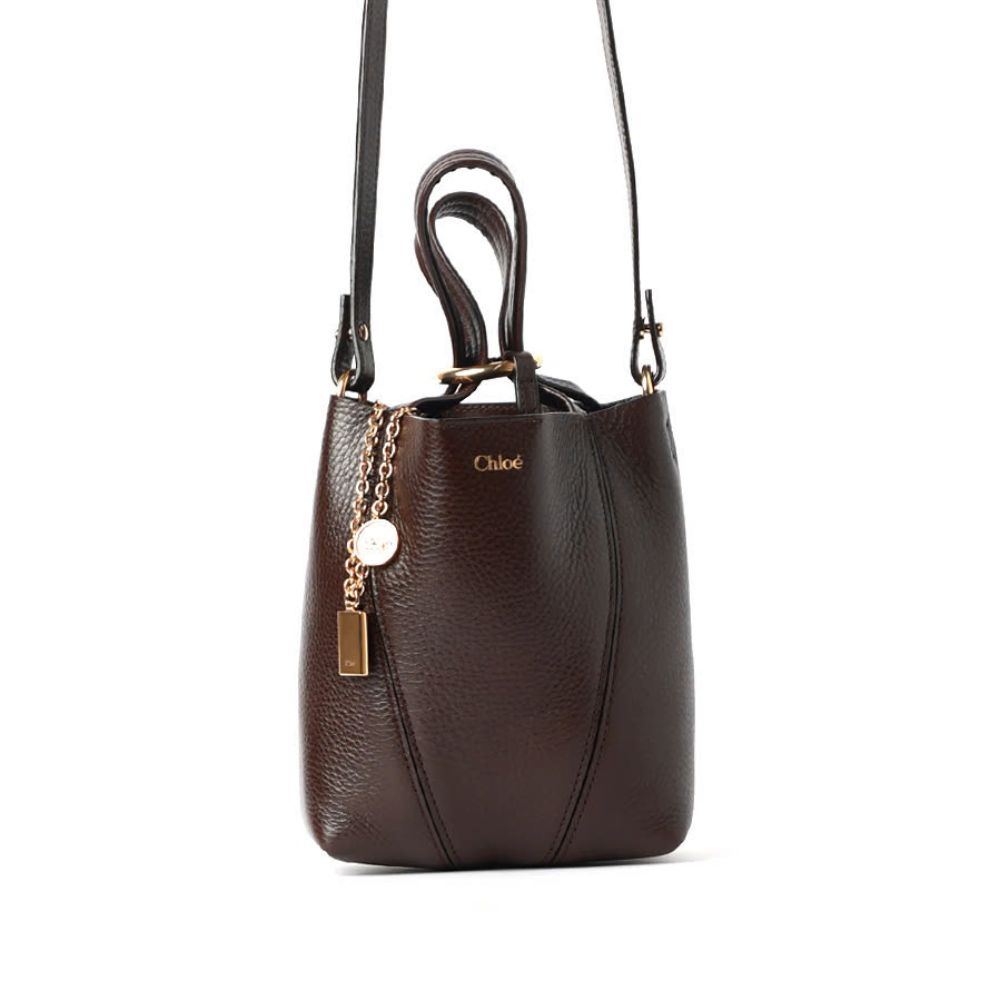Chloé グレインレザー製Chloe Spinスモールトートバッグ