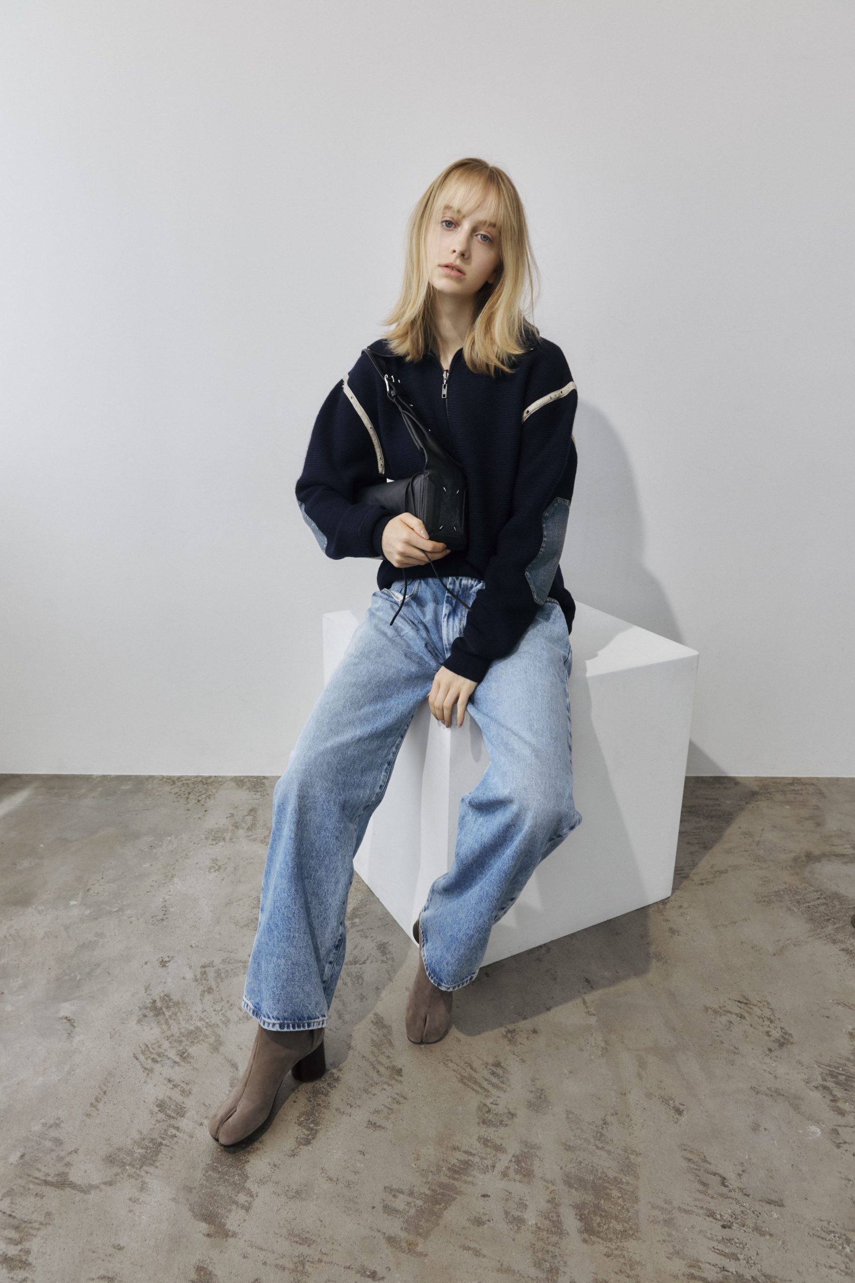 Maison Margiela ELBOW PATCH SWEATER