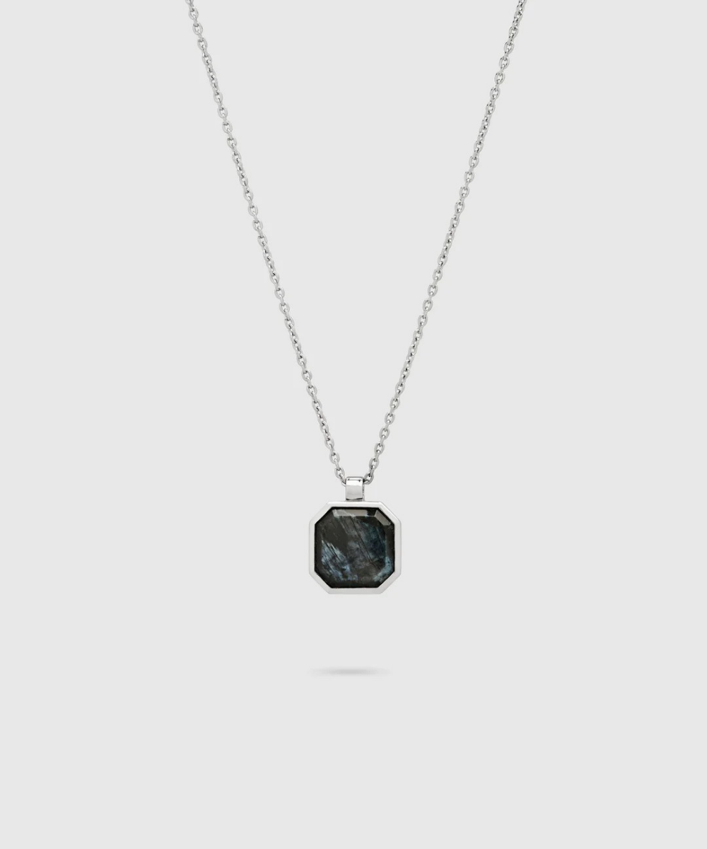 TOM WOOD Dan Pendant Black Larvikite
